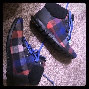Cole Haan zero grand OS plaid women’s boot size 9
